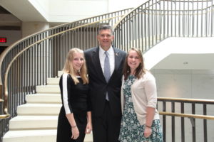 Allison Jackson (left) & Grace Bartlett (right) meet with Congressman LaHood